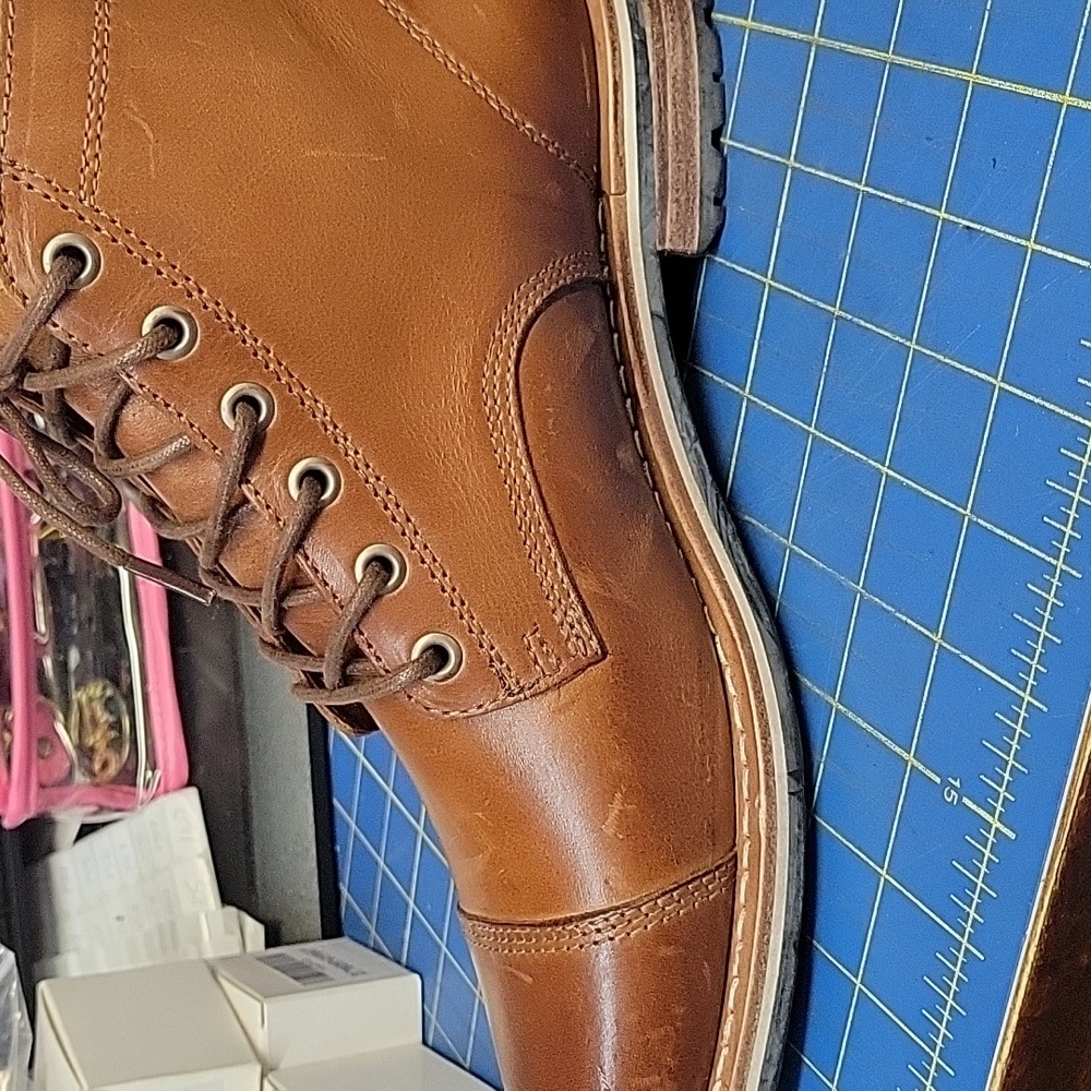 Helm Hollis Men's Brown Leather Boots New - Picture 7 of 11